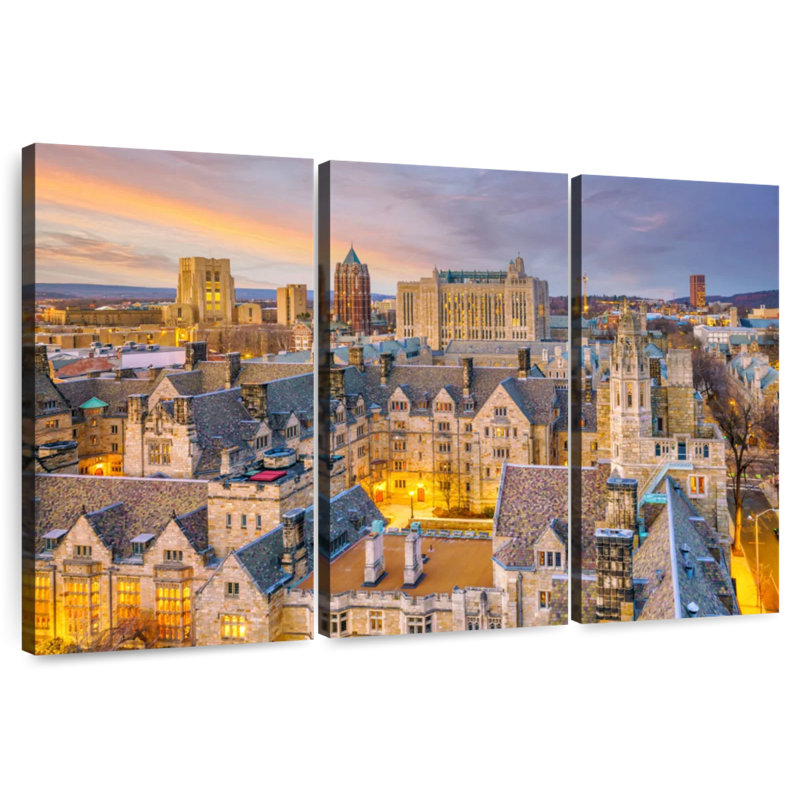 Lilie Yale University Buildings, 24" H x 38" W