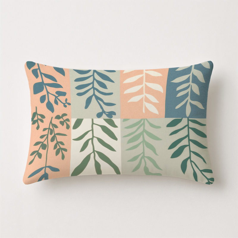 Emerald Tranquility Indoor And Outdoor Throw Pillow, Rectangle 14"H x 20"W
