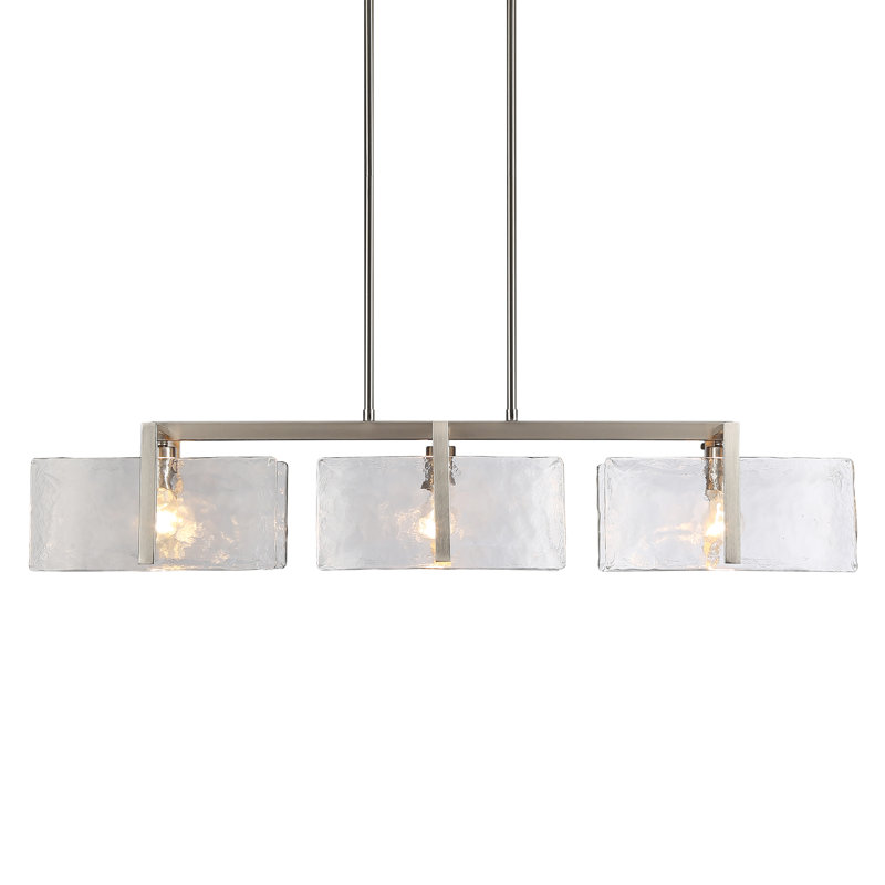 Luminaire pour îlot 3 lumières Golden Lighting Aenon en étain