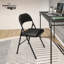 Chaise pliante empilable rembourrée en tissu