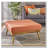 Large Square Ottoman with Mid-Century Design