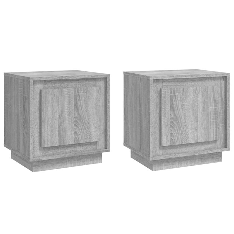 Shawntella 44cm W Manufactured Wood Bedside Table, Grey Sonoma