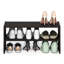 Étagère à chaussures, organisateur de chaussures de 61 cm de large, rangement empilable, 29,7 x 61,5 x 29,7 cm, pour placard, entrée, bureau, garage, chêne noir noir-123204884