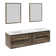 Fresca Formosa 72" Wall Mount Double Sink Bathroom Vanity Set with Top, Sink and Mirrors (Faucets Not Included)