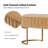 Ferdinand Lawanda 46" Modern Polyester Upholstered Bench with Channel-Tufted Cushion and Metal Base-600450000