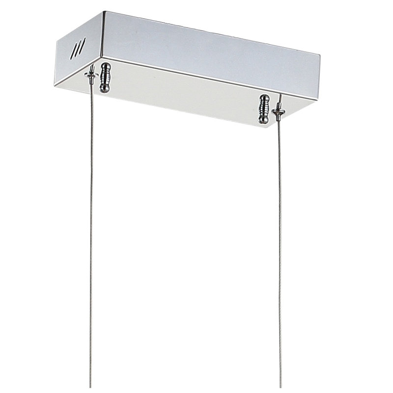 Luminaire suspendu géométrique à DEL 1 lumière Creedmoor, Chrome