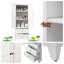 Armoire de rangement moderne en métal H 72 po | 2 tiroirs supplémentaires pour un rangement supplémentaire