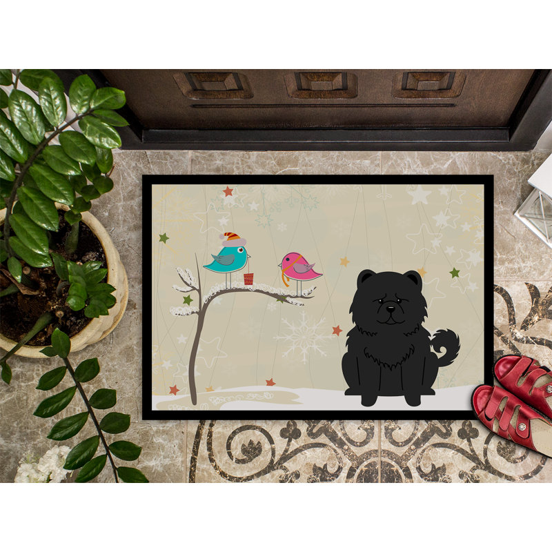 Tapis d'extérieur antidérapant Ciboney, Rectangle 2 pi x 3 pi, Noir