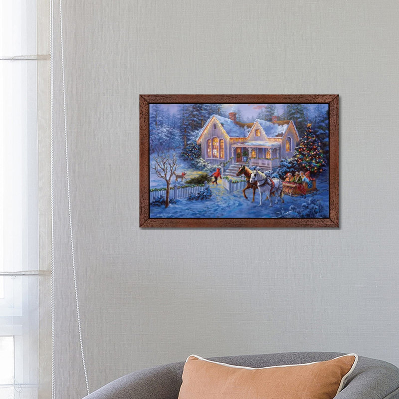 Welcome Home by Nicky Boehme - Print on Canvas, Brown Framed, 66.04 cm H x 45.72 cm W