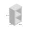 Littleton 88cm H x 50cm W Solid Wood Cube Bookcase