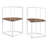 Modern 7-Piece Dining Table Set With Faux Marble Compact 55Inch Kitchen Table Set For 6, White+Cherry
