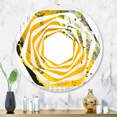 Miroir mural sans cadre 3 whirl moderne en marbre
