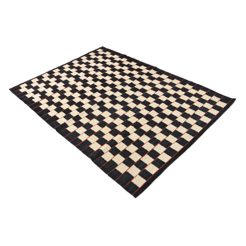 Tapis noir et blanc Noe