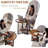 Round End Table, 19.69'' 2-Tier Side Table for Living Room, Bedroom-478168921