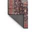 Tapis oriental brun et rouge en laine et polyester tissé à la machine Deason-357046239