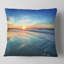 Oreiller imprimé bleu bord de mer avec coucher de soleil - mer et rivage-123400090