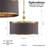 5 - Light Antique Brass Shaded Pendant