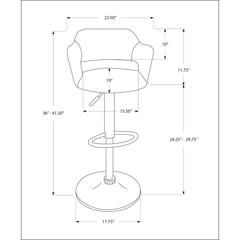 Tabouret Saddle, Gris