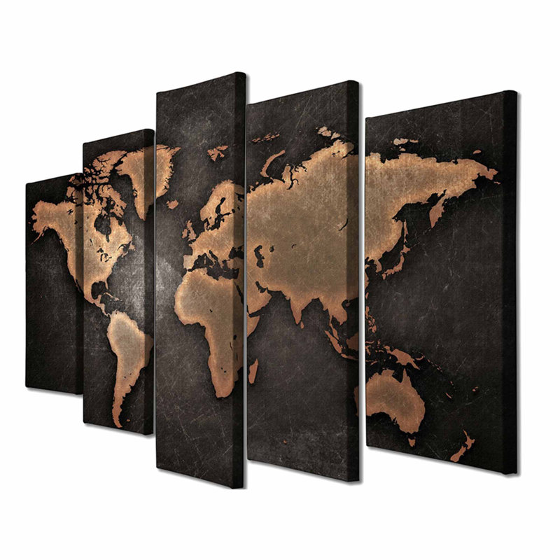 Stunning 5-Piece Decorative Canvas Painting Set, 105 x 70 cm (Approx. 41.3 x 27.6 in) | 100% Canvas, 100% Wooden Frame (Thickness: 1.2 in) | Elegant Wall Art for Living Room, Bedroom, and Office Decor, Unique Artwork by Anonymous