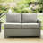 Regina 52.75" Wicker Outdoor Single-Arm Loveseat-241955426-241925460