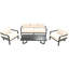 Ensemble de canapé d'extérieur multi-personnes en acier avec table basse, sièges de patio imperméables et antirouille, coussins résistants aux rayons UV-1105660324