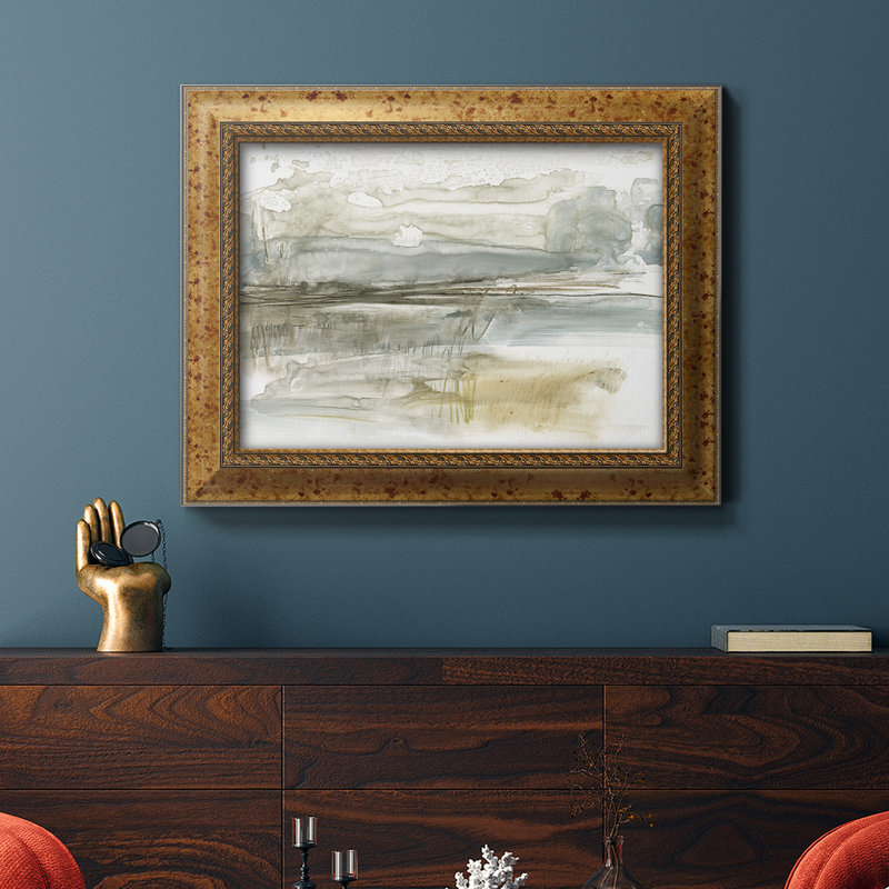 Stark Neutral Landscape I - peinture sur toile encadrée