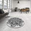 Tapis noir/blanc tissé à la machine-327770011