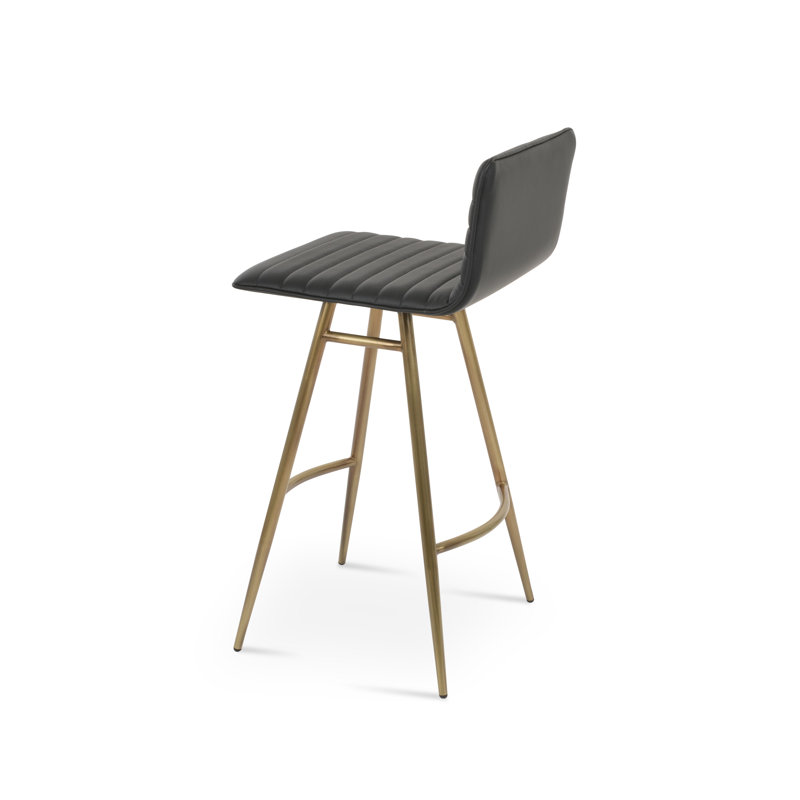 Tabouret de bar et de comptoir Corona, Noir, Noir, Tabouret de bar (siège d'une hauteur de 30 po)