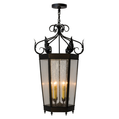 Lustre géométrique à 6 lumières Regency