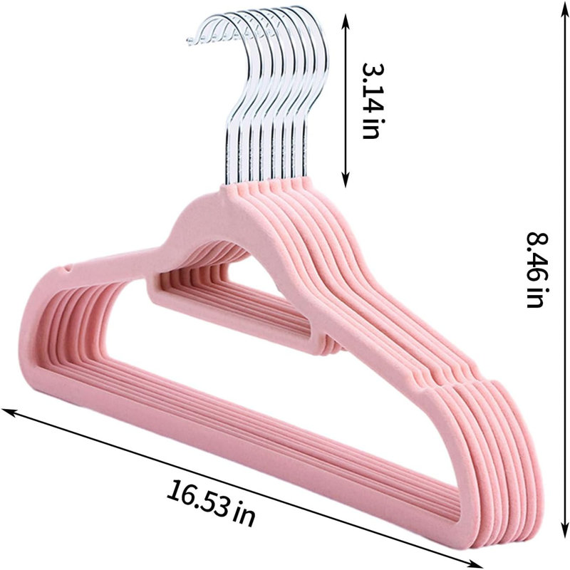 Cintre standard antidérapant Merow pour costume / manteau, Rose