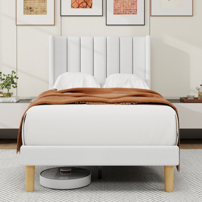 Sutter Upholstered Wingback Bed