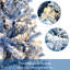 Arbre de Noël à charnière 6 pi - bleu, 750 branches, lumières chaudes