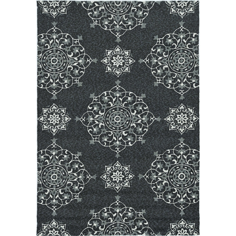 Tapis gris anthracite touffeté à la main Vernie
