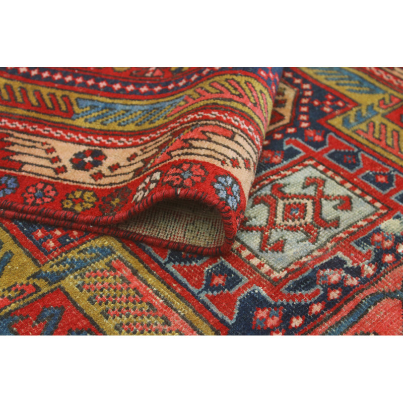 One-of-a-Kind 3'4" X 10'10" New Age Runner Wool Area Rug in
