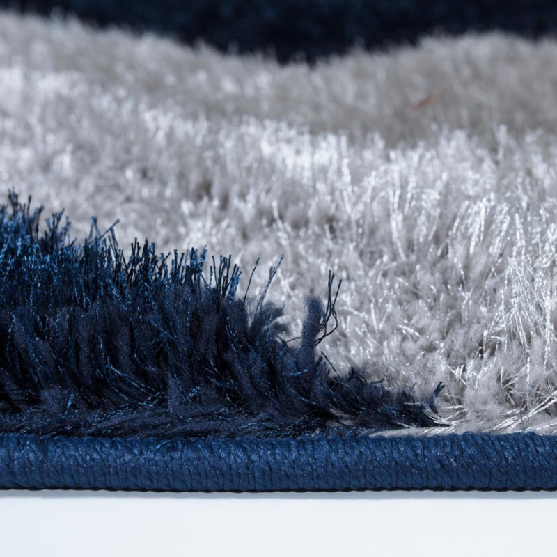 Woodbranch Geometric Shag Area Rug, Rectangle 60 x 110cm