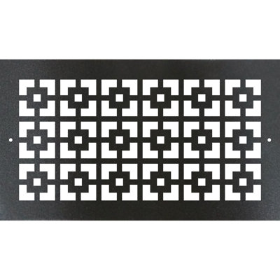 Metal Screw-in Floor Register. Duct Opening 6x12 (overall 8x14) - Catalina Design