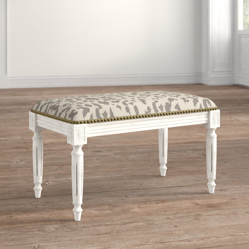 Banc rembourré Auriyana, Gris fumé