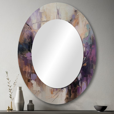 Miroir mural mauve moderne