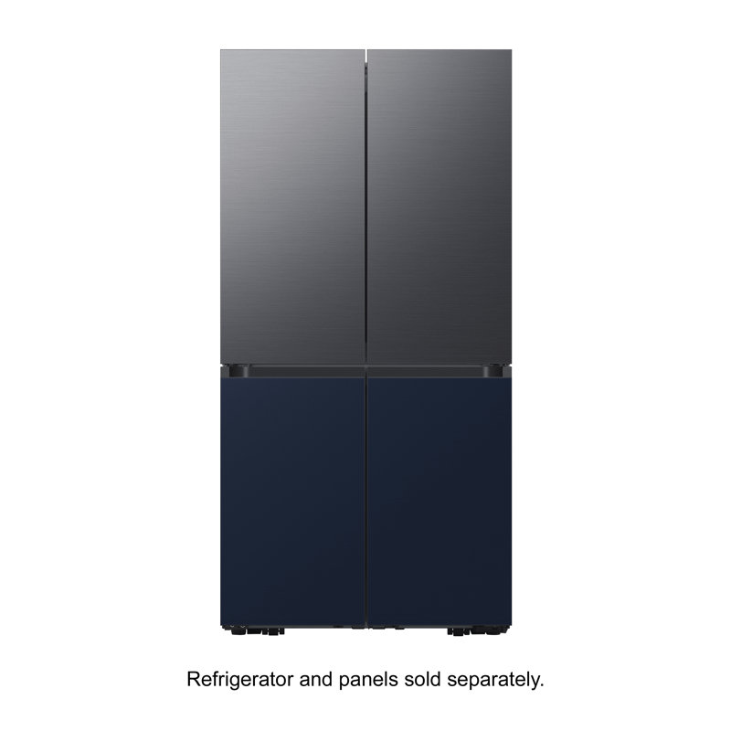 Réfrigérateur intelligent à porte française à profondeur de comptoir 36 po Samsung Bespoke, Noir mat, Noir mat