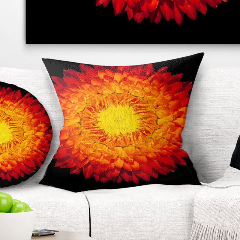 Coussin imprimé floral Everlast, 16 po x 1 po, Coussin décoratif