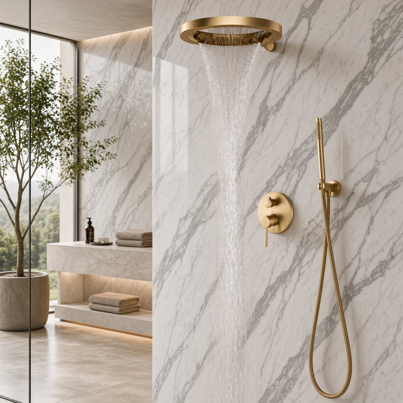 20" Luxury Complete Rainfal Shower System