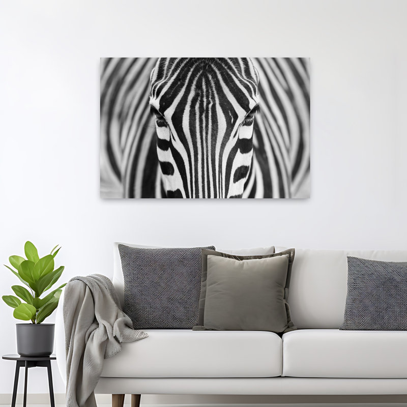 Art contemporain abstrait zébré contemporain, H 48 po x l 32 po