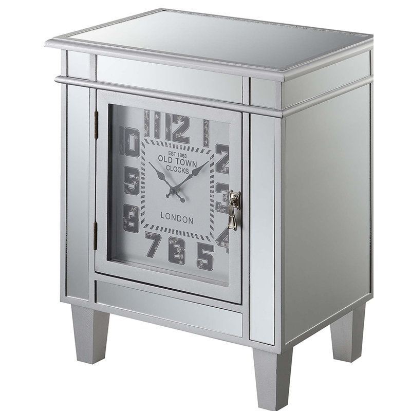 Haskin Mirrored Glass Top 2 - Drawer End Table