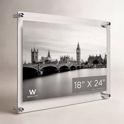 Clear UV-Grade Acrylic Modern Floating Picture Frame