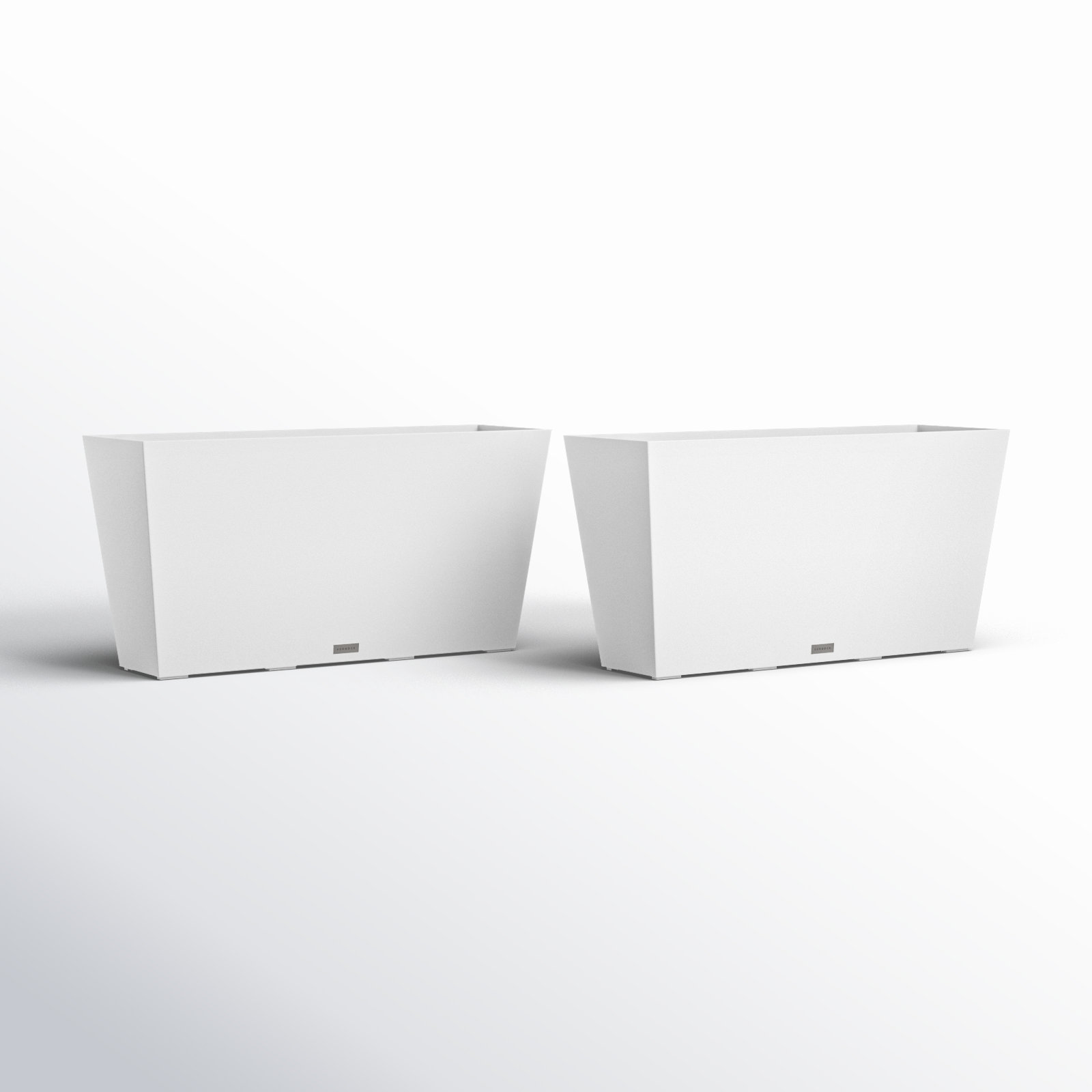 Pure Series Planter Box, 19.75" H x 39.5" W x 12.5" D, 2, White