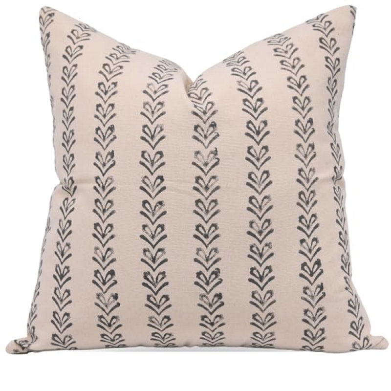 Coussin décoratif en coton fabriqué à la main avec motif de flèches Fabividine , 14 po x 14 po