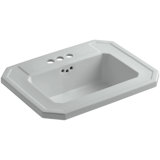 Kathryn® Vitreous China Rectangular Drop-In Bathroom Sink with Overflow
