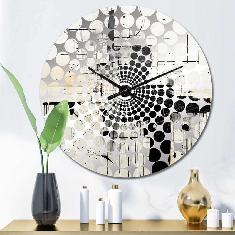 Ellerby - Horloge murale peinture abstraite, Petit
