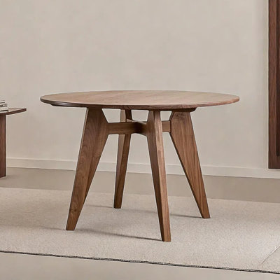 Table de salle à manger artistique simple en bois massif