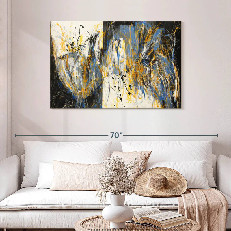 Avery Abstract Threads Of Colours, 30" H x 45" W